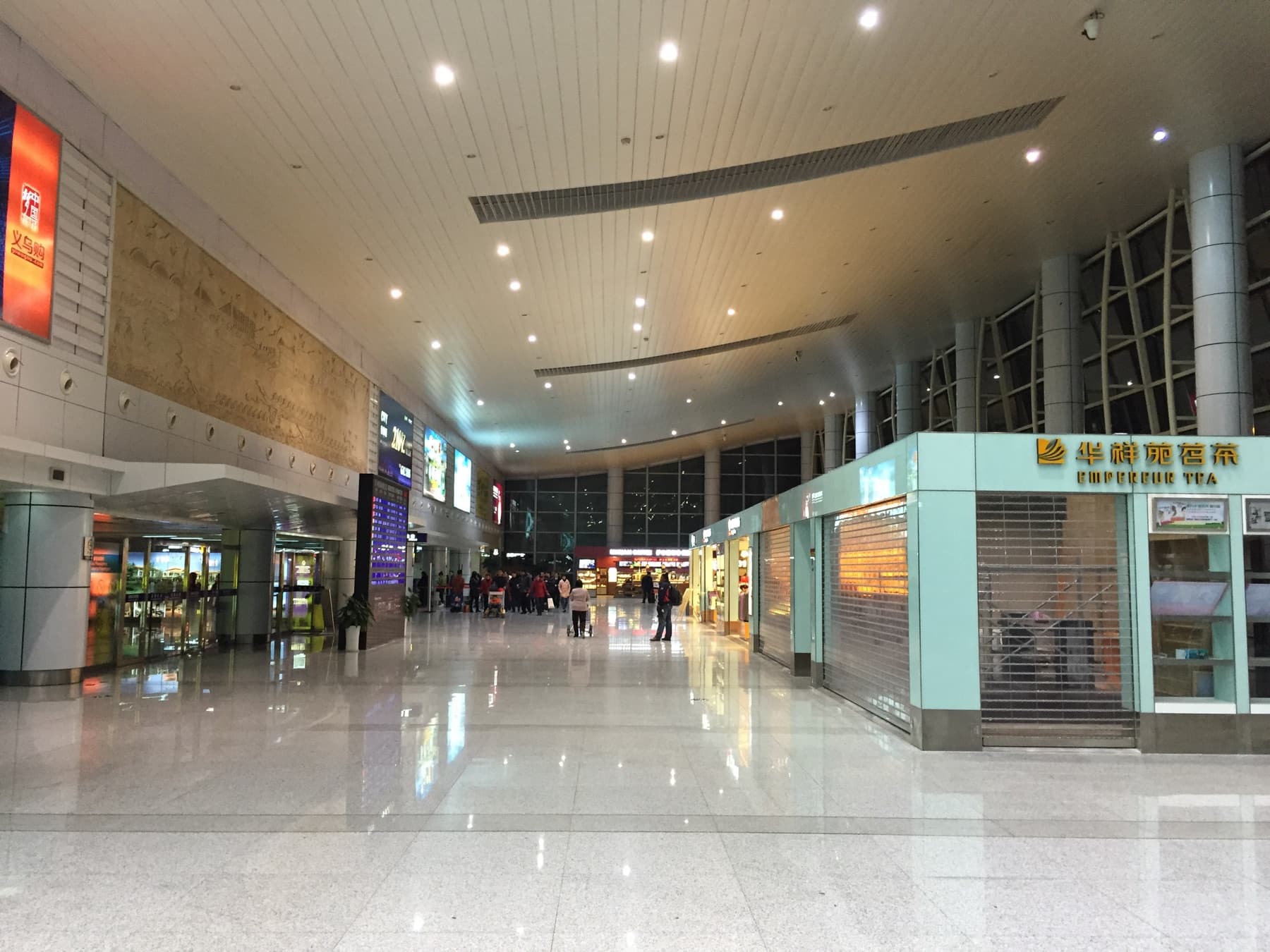 Domestic departure hall inside Yiwu Airport